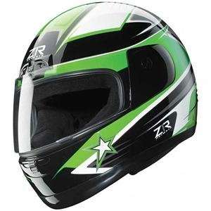  Z1R Strike Star Helmet   Large/Black/Green Automotive