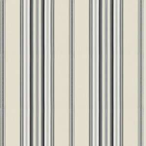   Morgan Stripe Black/white by Ralph Lauren Wallpaper
