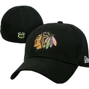   Blackhawks Black Primary Logo Neo Flex Fit Hat