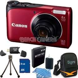 canon powershot a2200 14mp red digital camera 8gb bundle catalog 