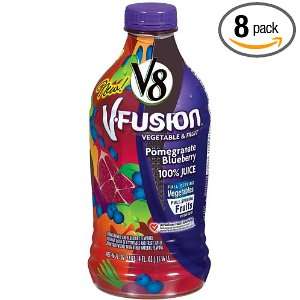 V8 Fusion Juice, Pomegranate Blueberry, 46 Ounce Bottles (Pack of 8)