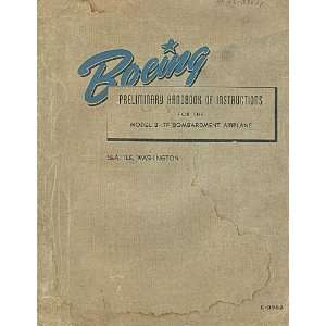  Boeing B 17 F Aircraft Preliminary Handbook Manual Boeing Books
