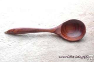 Wooden Utensil 5 Carved Rose Wood Soup Spoon 6 Unique  