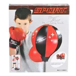  Kids Punching Bag, Ball Spring Action Toy Boxing Gloves 