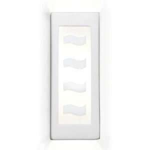  White Serenity One Light Wall Sconce Finish Brick Acrylic 