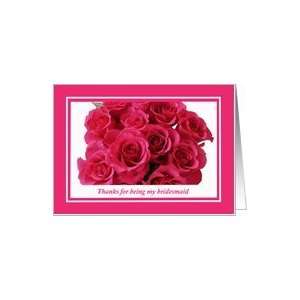  Bridesmaid Thank You Card    Rose Bouquet Card Health 