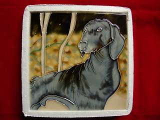 Ceramic Glazed Decorative 6 x 6 Tile 244  Dog  