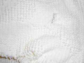 VINTAGE HOB NAIL CHENILLE BEDSPREAD WHITE FULL   QUEEN 50S  
