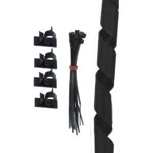   Management Kit, Plastic Cable Ties/Spiral Wrap/Clips