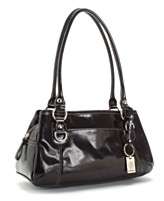 Giani Bernini Handbag, Glazed Leather Swagger Satchel