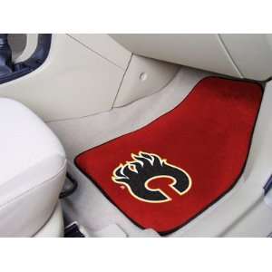  NHL Calgary Flames 2 Piece Cromo Jet Printed Floor Car Mat 