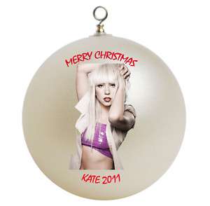 Personalized Lady Gaga Christmas Ornament Add Name  
