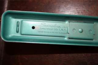 Vtg Swingline cub stapler Long Island City NY gorgeous teal blue 