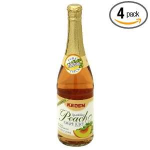 Kedem Sparkling Peach Juice,25.4000 ounces (Pack of4)