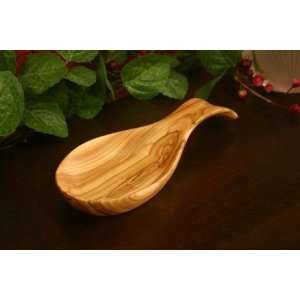 Handcarved Olive Wood Kitchen Spoon Rest   Fair Trade  