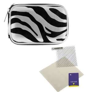 GTMax Universal Silver Zebra Digital Camera Zipper Pouch Case 