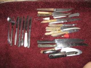 Collectible Lot 25 Mixed Items Knives Pastry Brushes Potatoe Peeler 