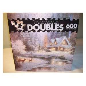  Thomas Kinkade Doubles 600 Piece Jigsaw Puzzle   Deer 