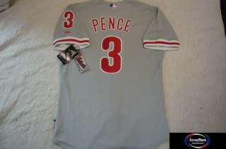 Phillies HUNTER PENCE Authentic COOL BASE JERSEY 52  