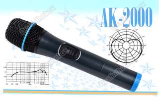   Wireless Cordless Karaoke Hand Held 2 Microphone Mic System +US Plug