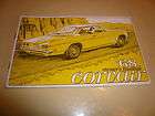 1968 Chevrolet Corvair Owners Manual in Very Good Condition   Vintage