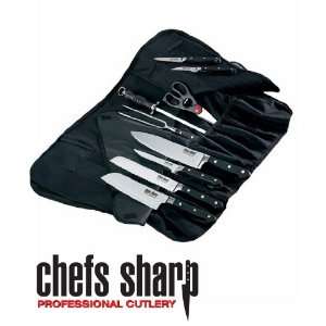  10 CHEFS SHARPPiece Knife Set with Case (Black Handle 