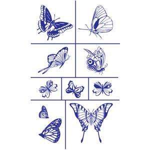 Rub n Etch Glass Etching Stencil Set ~ Butterflies 2  