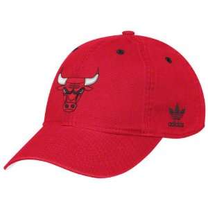  Chicago Bulls Red adidas Originals Basic Logo Slouch Adjustable Hat 
