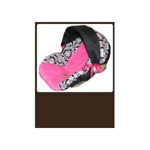    Baby Car Seat Cover   Black Damask Baby Car Seat Cover Baby