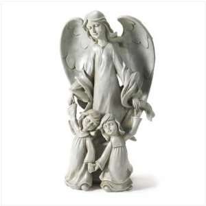  Angel With Two Children Statue