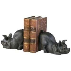  Cast Iron Old World Finish Piggy Bookends