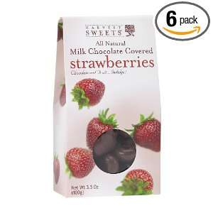 Harvest Sweets Milk Chocolate Covered Strawberries, 3.5 Ounce (Pack of 