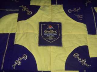 Handmade Crown Royal Drunkards Path Quilt with NASCAR CR Bags 58 by 