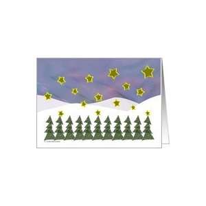  Christmas Stars, Trees, Northern Lights Card Health 