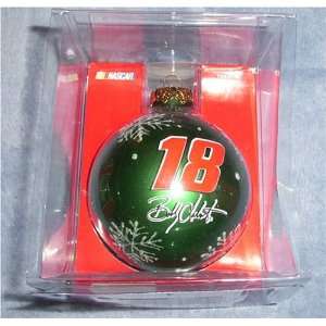  Nascar Racing Bobby Labonte #18 Christmas Glass Ornament 