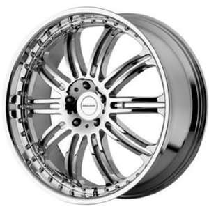 KMC KM127 20x8.5 Chrome Wheel / Rim 5x112 with a 18mm Offset and a 66 