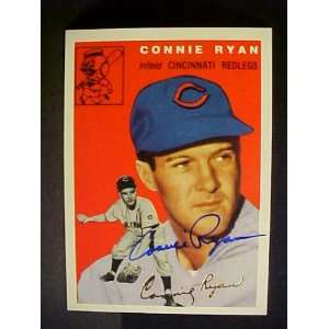 Connie Ryan Cincinnati Redlegs #136 1954 Topps Archives Gold Signed 