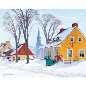 com Winter Morning In Baie St Paul   Canvas By Clarence Alphon Gagnon 