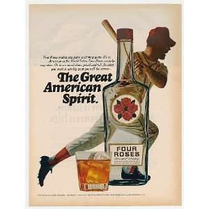   Four Roses American Spirit Baseball Print Ad (6761)