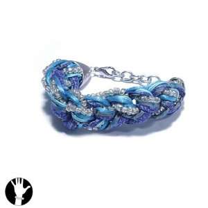  sg paris women bracelet bracelet fabric 20 cm+ext silver 
