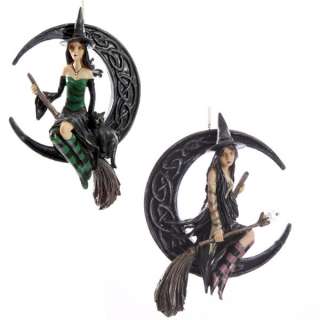 Gothic Halloween Witch Moon Hanger Ornament Figure Gift  