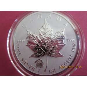 2012 Reverse Proof Canadian 1oz Silver Maple Leaf with Titanic Privy 