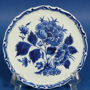 e481 Handpainted 4½ DELFT COASTER PORCELEIJNE FLES  