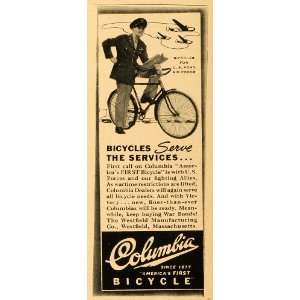  1944 Ad Westfield Manufacturing Columbia Bicycles World 