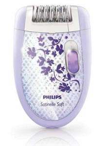 Philips HP6512/50 Satinelle Soft Epilator, White/Purple  