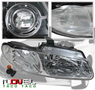 96 97 98 99 00 PLYMOUTH VOYAGER CLEAR CHROME HEADLIGHTS  