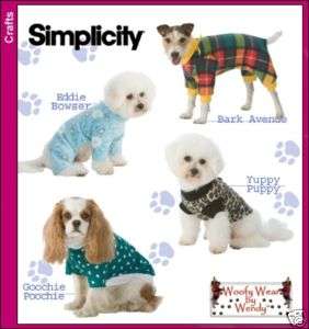 Simplicity 3939 Woofy Wear Dog Clothes Costumes Pattern  