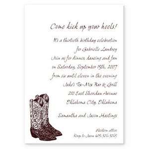  Cowboy Boots Birthday Invitation