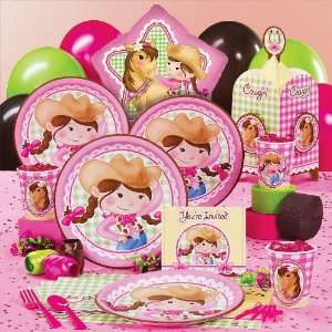  Pink Cowgirl Deluxe Party Pack for 8 & 8 Favor Boxes Toys 