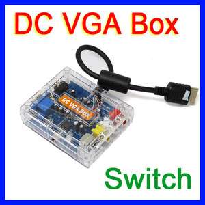 Sega Dreamcast DC VGA Box OUT PUT TV PC AV Adapter Ports Switch  